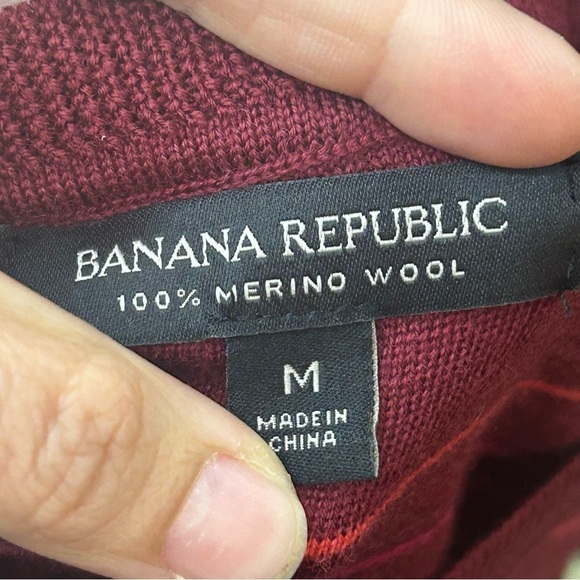 Banana republic merino wool striped crewneck sweater - Picture 5 of 5